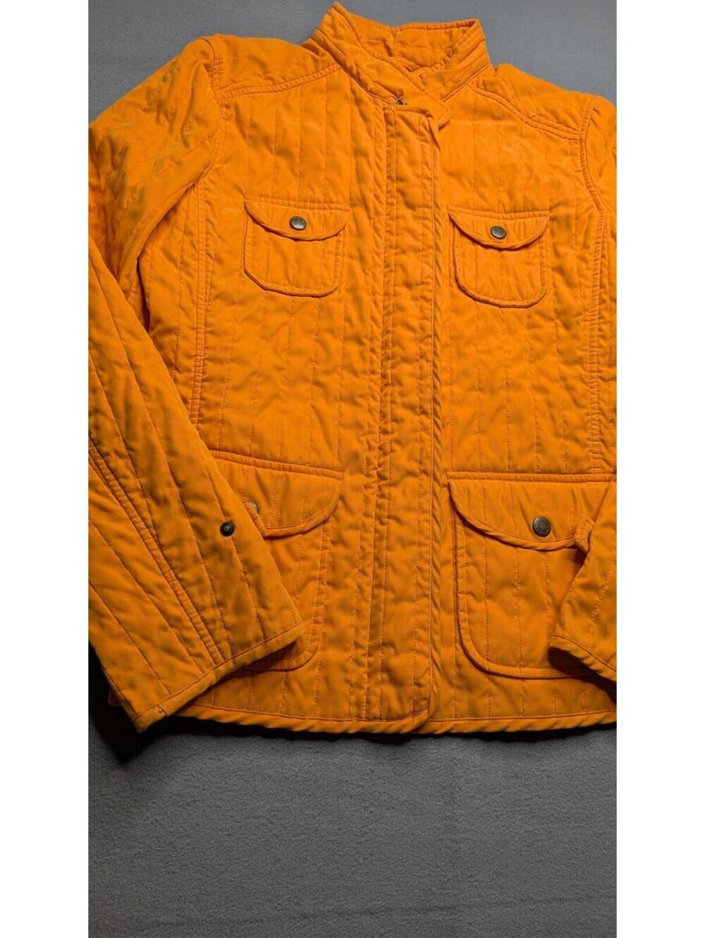 Beretta Jacket Womens 44 Orange Quilted Thermore Insulated Pockets Outdoor Sport - Picture 5 of 10